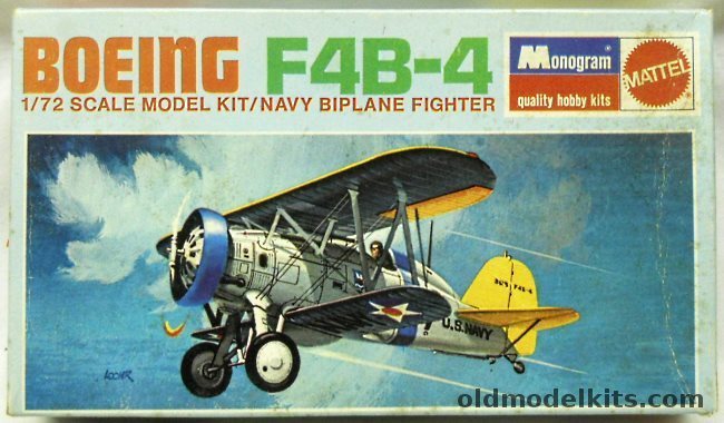 Monogram 1/72 Boeing F4B-4  - 2nd Squadron CV-2 USS Lexington - (F4B4) - Blue Box Issue, 6795 plastic model kit